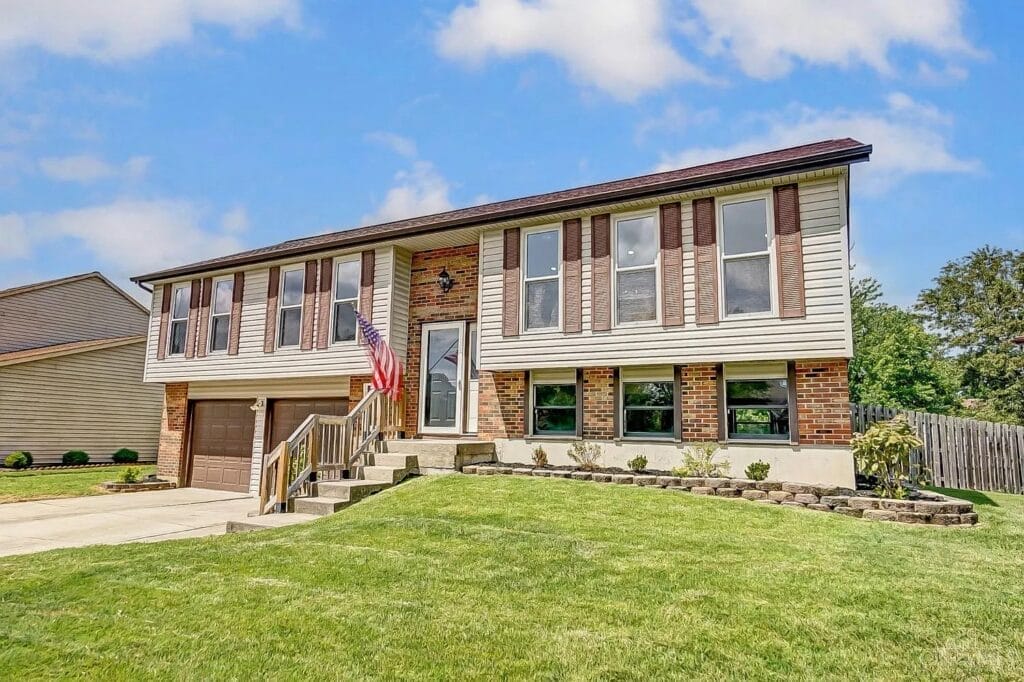 The front of a house in Cincinnati that we bought fast for cash